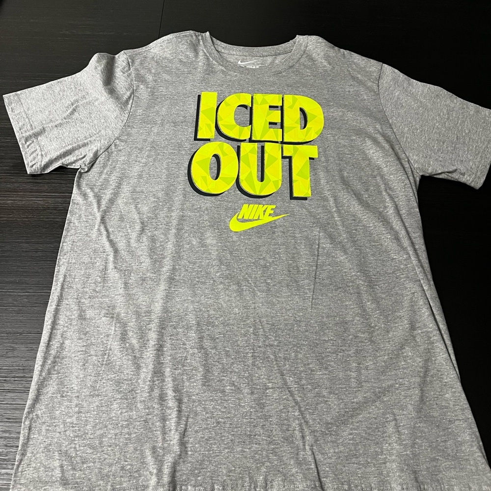 Nike “Iced Out” regular fit tee, gray, XL, never worn